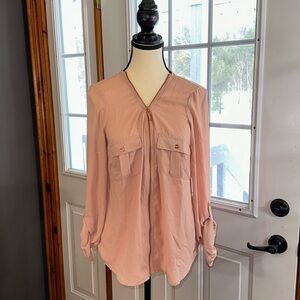 NWT Guess Sheer Zip Front Top